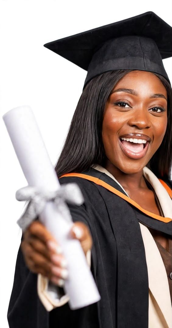 Diplômée souriante avec son diplôme